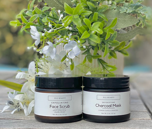 Exfoliating Scrub and Detoxifying Charcoal Mask Bundle